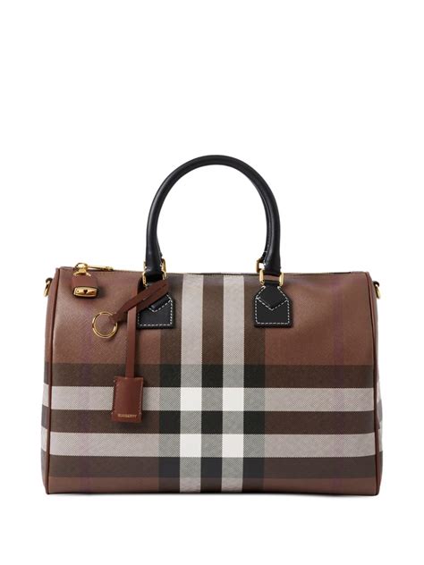 burberry bowling bag leather|burberry vintage check bag.